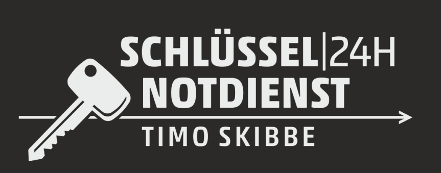 Logo des 24-Stunden-Schlüsseldienstes Timo Skibbe mit Schlüssel-Symbol.